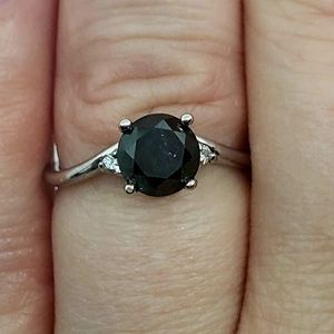 14k white gold diamond ring.